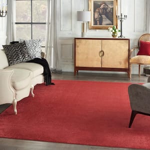 Essentials 5 ft. x 7 ft. Brick Red Solid Contemporary Indoor/Outdoor Patio Area Rug