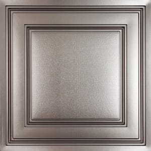 uDecor Glassless Mirror Ceiling Tiles Box of 10 Silver