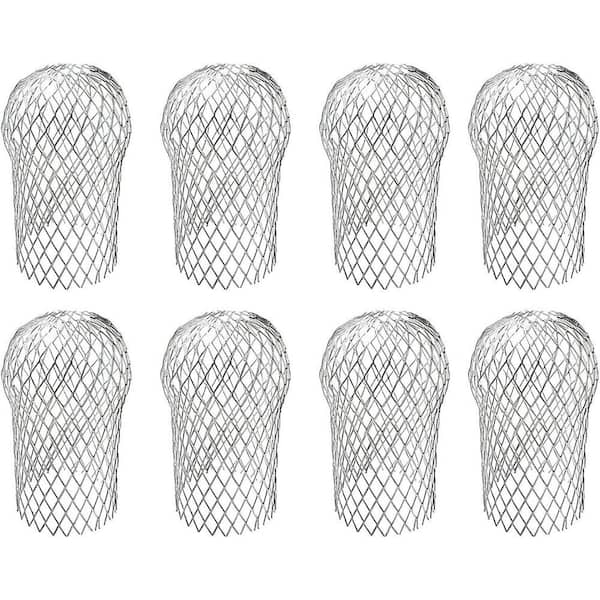 3.5 in. Aluminum Expandable Gutter Downspout Guard Wire Strainer, Stops Blockage Leaves Debris, (8-Pack)