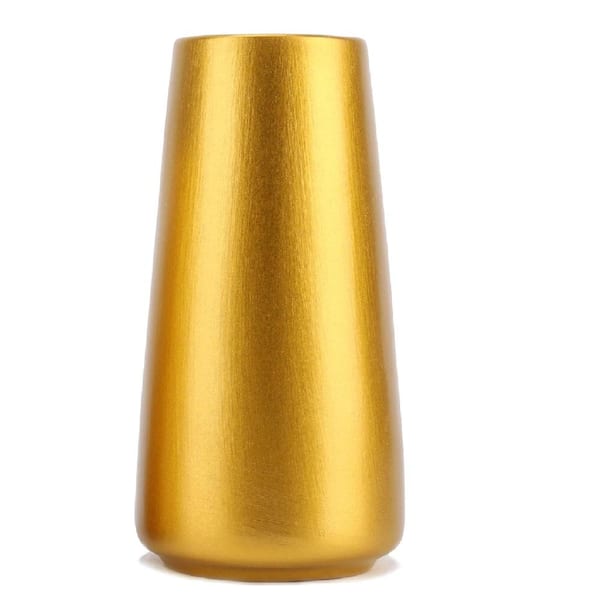 Afoxsos Ceramic Flower Vase Minimalism Style for Modern Table Shelf Home Decor, Gold