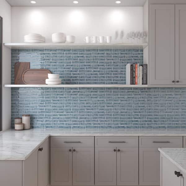 Artistic Reflections Haze 2 in. x 10 in. Glazed Ceramic Undulated Wall Tile (5.24 sq. ft./case)