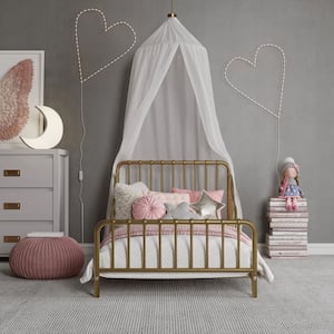 Quinn Whimsical Metal Toddler Bed, Gold