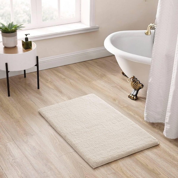 MADISON PARK Signature Marshmallow Taupe 24 in. x 72 in. Bath Mat