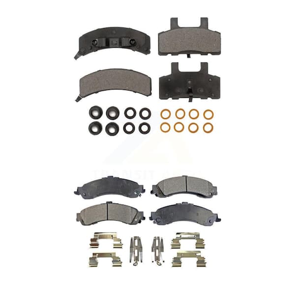 TEC Front Rear Ceramic Brake Pads Kit For GMC Yukon Drum rear brakes With Dual Piston Caliper KTC-100324