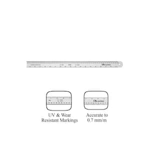 36 in. Aluminum Ruler with Conversion Tables with English/Metric Graduations 1/16 and mm
