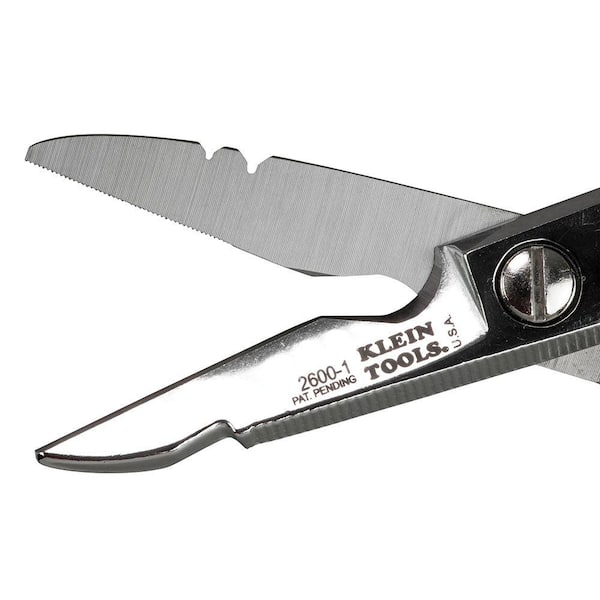 Klein Tools 2100-7 Electrician Scissors w/Strip & Crimp, 5-1/4