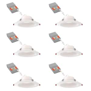 CS WF DREG SM 6 in. Adjustable Lumen and CCT Canless IC Rated Dimmable Integrated LED Recessed Light Trim 6-Pack