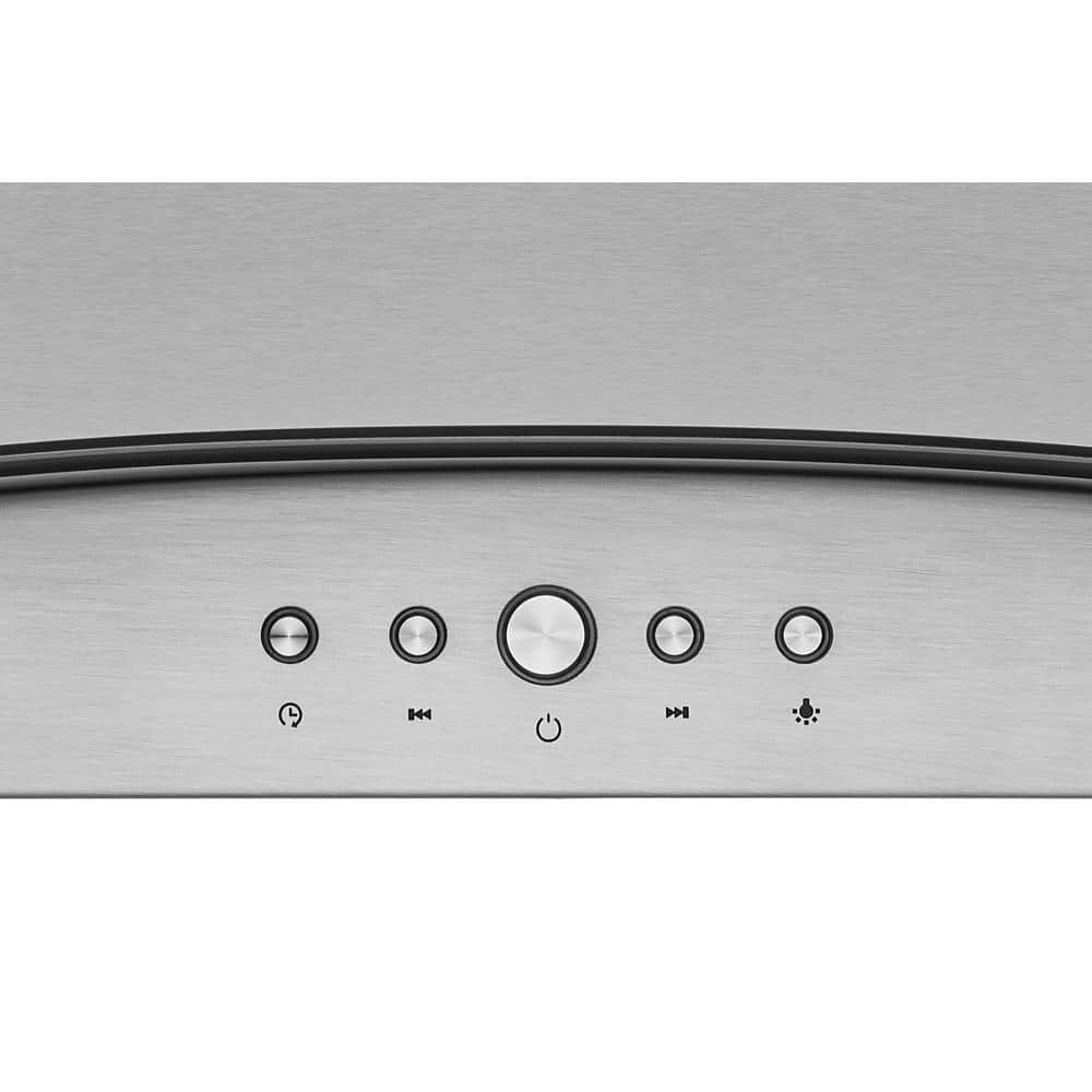 Hauslane 36" Stainless Steel Convertible Island Range Hood with Charcoal Filter