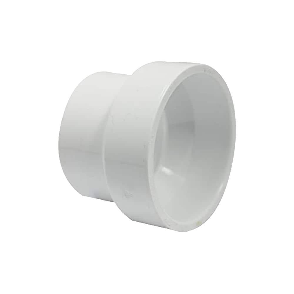 VPC 2 in. x 1-1/2 in. PVC DWV Hub x Hub Reducing Coupling Fitting 34 ...