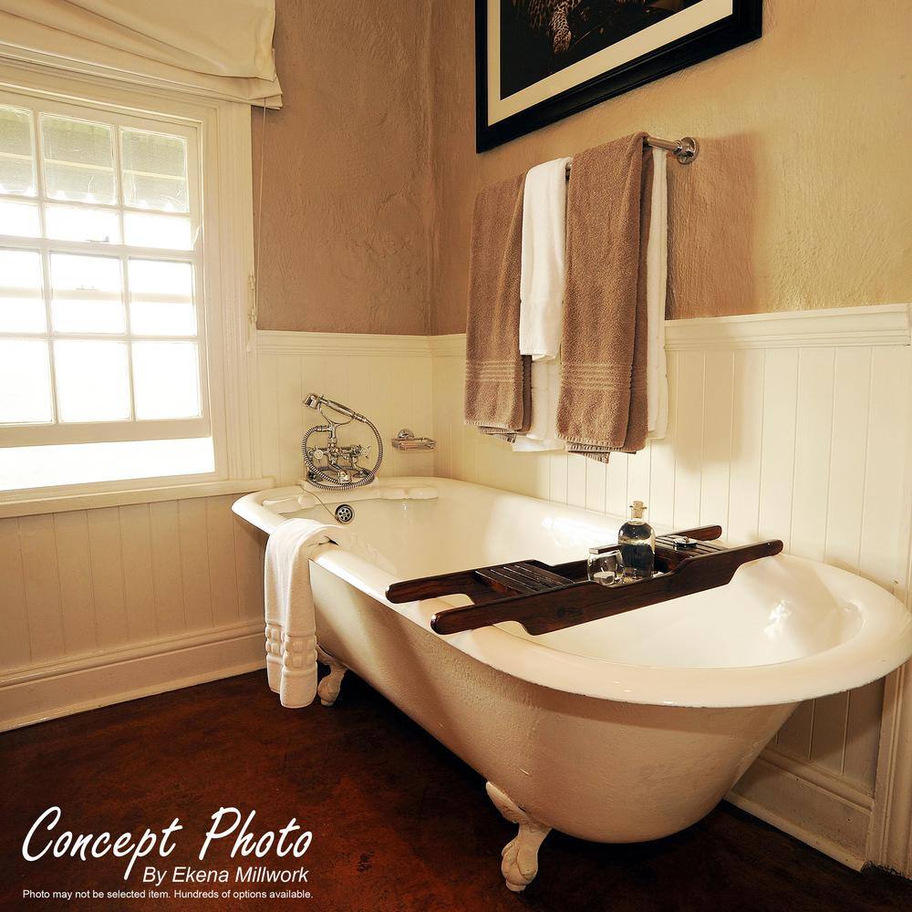 96'' White PVC Chair Rail Moulding