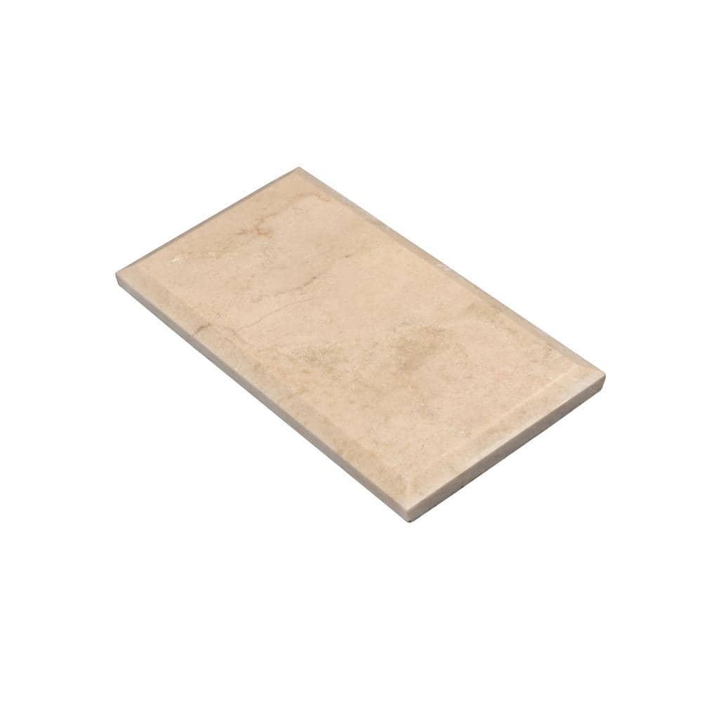 Beige and Yellow Polished Marble Subway Tile 3" x 6"