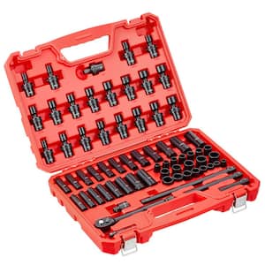 森の奥の楽園 VEVOR 1/2 in.Drive Impact Socket Set, 91Pcs,6-Point Deep and