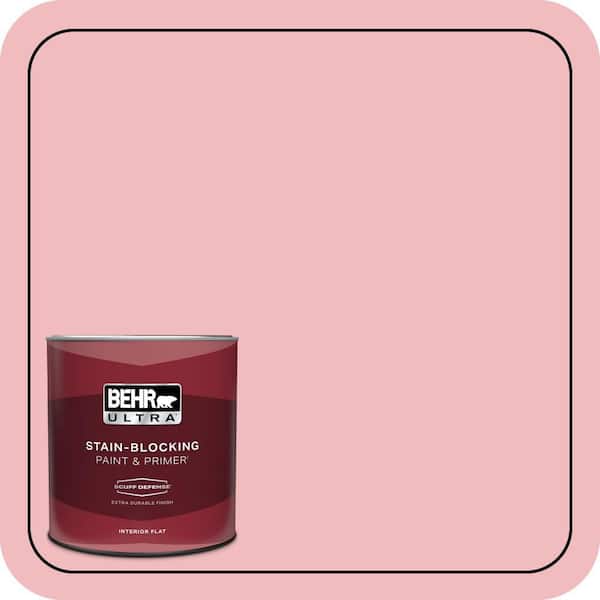 BEHR ULTRA 1 qt. #P160-2 Blush Rush Extra Durable Flat Interior Paint & Primer
