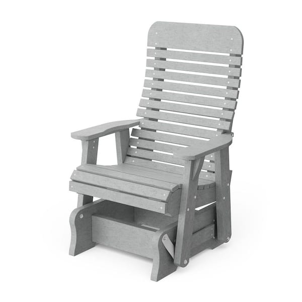 Wildridge Signature 1-Person Light Gray Plastic Outdoor Glider