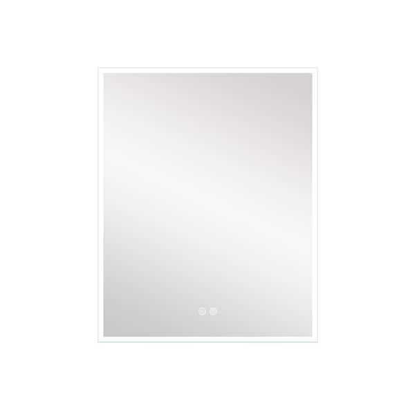 20 in. W x 30 in. H Rectangular Recessed/Surface Mount LED Medicine Cabinet with Mirror Defogger,3X Magnifier Left Hinge