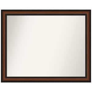 Yale Walnut 31.5 in. W x 25.5 in. H Non-Beveled Bathroom Wall Mirror in Cherry