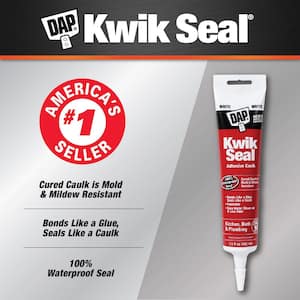 Kwik Seal 5.5 oz. White Kitchen and Bath Adhesive Caulk