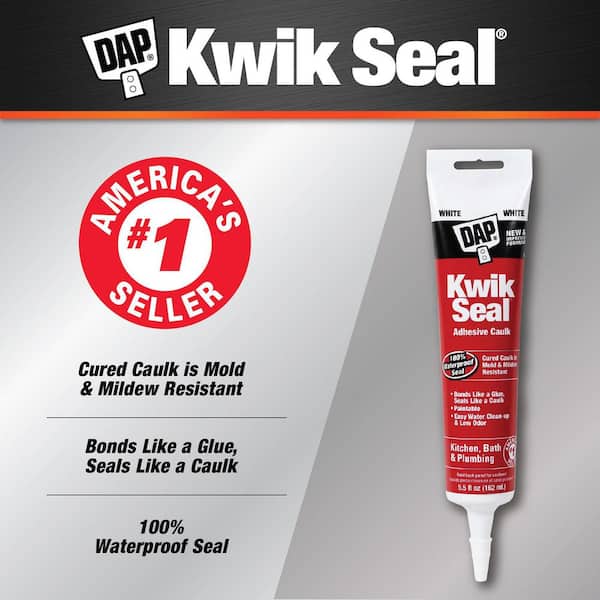 Kwik Seal 5.5 oz. White Kitchen and Bath Sealant (2-Pack)