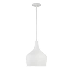 Easylite 1-Light Matte White Integrated LED Pendant