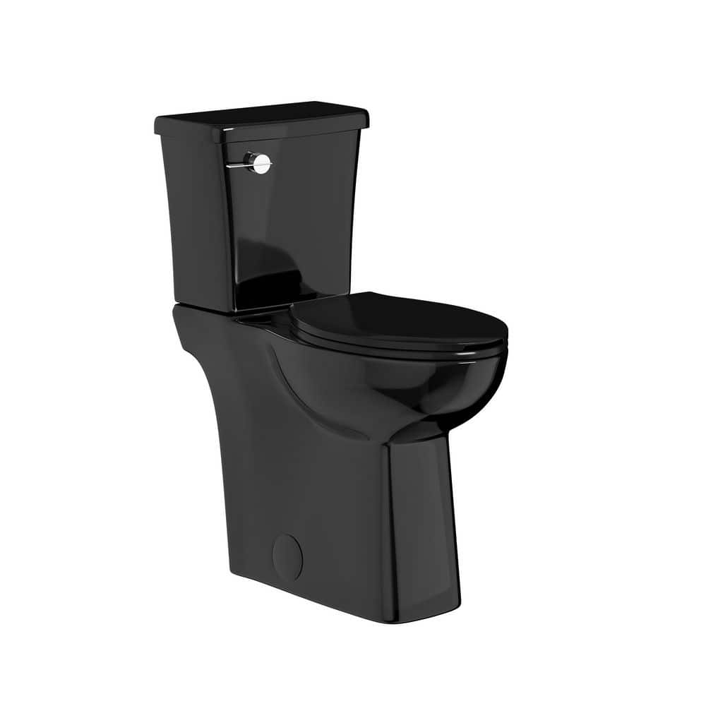 21.77 in Disabled Height Toilet 2-Piece 1.28 GPF Single Flush Elongated Skirt Toilet in Black, with Soft Close Seat price history on PriceWatchPro