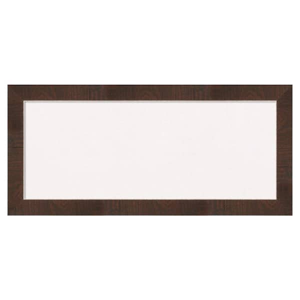Amanti Art WildWood White Corkboard 32 in. x 15 in. Bulletin Board Memo Board