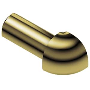 Rondec Polished Brass Anodized Aluminum 3/8 in. x 1 in. Metal 90 Degree Outside Corner