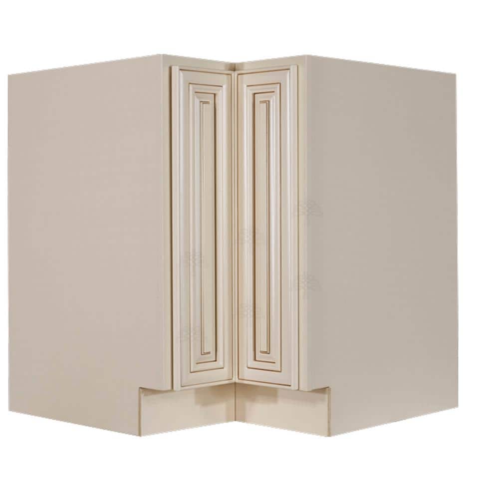 Princeton Assembled 36 in. x 34.5 in. x 24 in. Base Lazy Susan Cabinet in Creamy White price history on PriceWatchPro