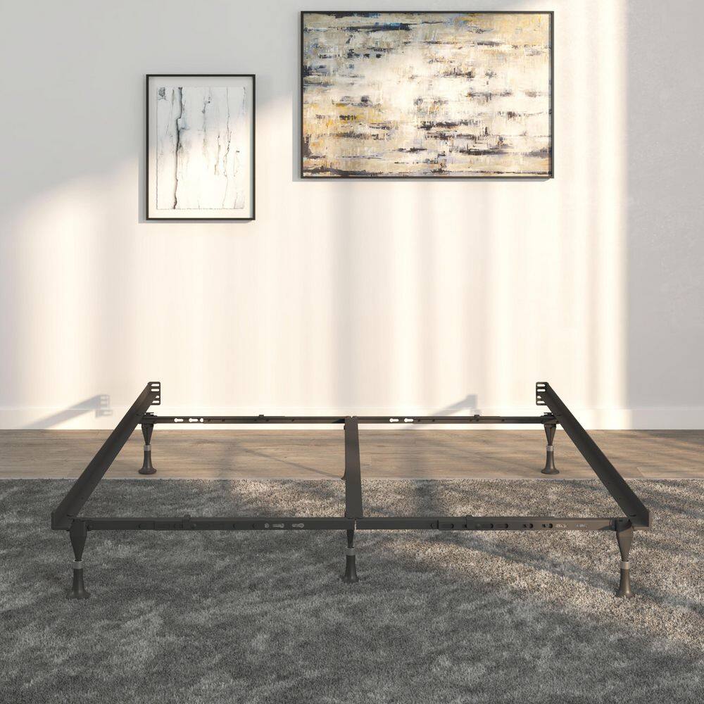 King Size Metal Lev-R-Lock Adjustable Bed Frame with Headboard