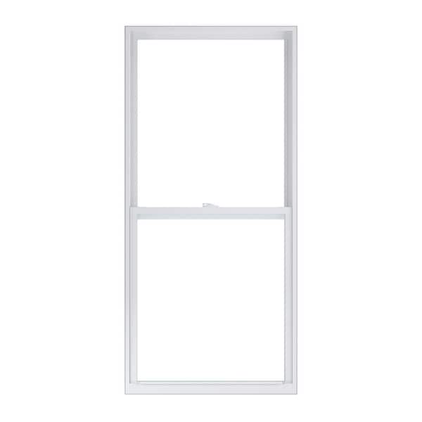 American Craftsman 30.5 in. x 65 in. 50 Series White Single Hung Low-E Argon Glass Vinyl Replacement Window, Screen Incl