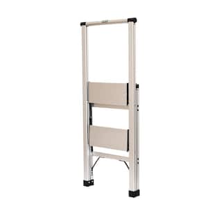 2-Step 7.5 ft. Reach Slimline Aluminum Light Step Stool with 250 lb. Load Capacity ANSI Type 1 Duty Rating