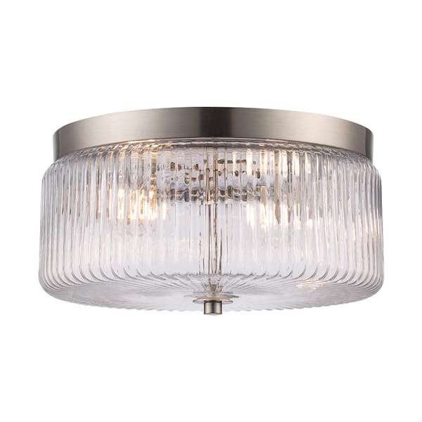 コメット　CL2500II Monteaux Lighting 11.75 in. 2-Light Brushed Nickel Flush Mount