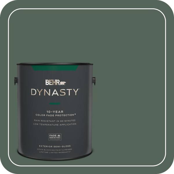 BEHR DYNASTY 1 gal. #460F-6 Medieval Forest Semi-Gloss Exterior Stain-Blocking Paint & Primer