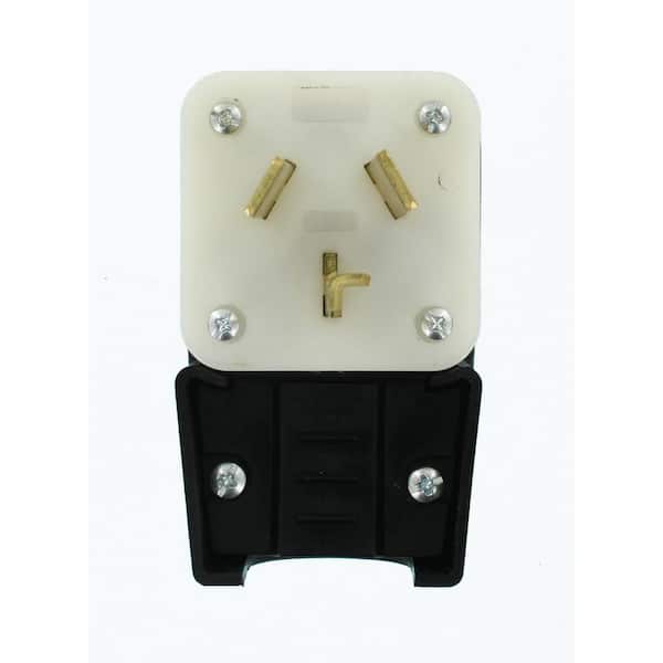 30 Amp 125-Volt/250-Volt Straight Blade Range Plug, Black 9332-P