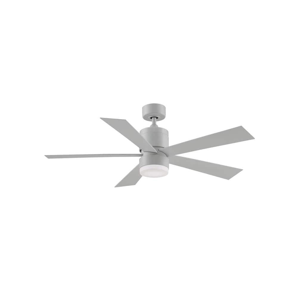 Fanimation Torch 52 In Integrated Led Matte White Ceiling Fan With Up And Down Light Kit And Remote Control Fp8458mw The Home Depot
