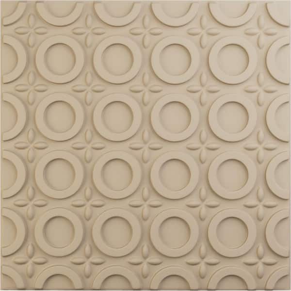 Ekena Millwork 19-5/8"W x 19-5/8"H Abstract EnduraWall Decorative 3D Wall Panel, Smokey Beige (12-Pack for 32.04 Sq.Ft.)