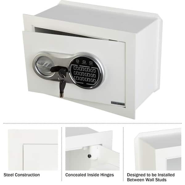 KARAT Furniture Safe With Fingerprint Sensor, 25 X 35 X 25 Cm, White - View #5