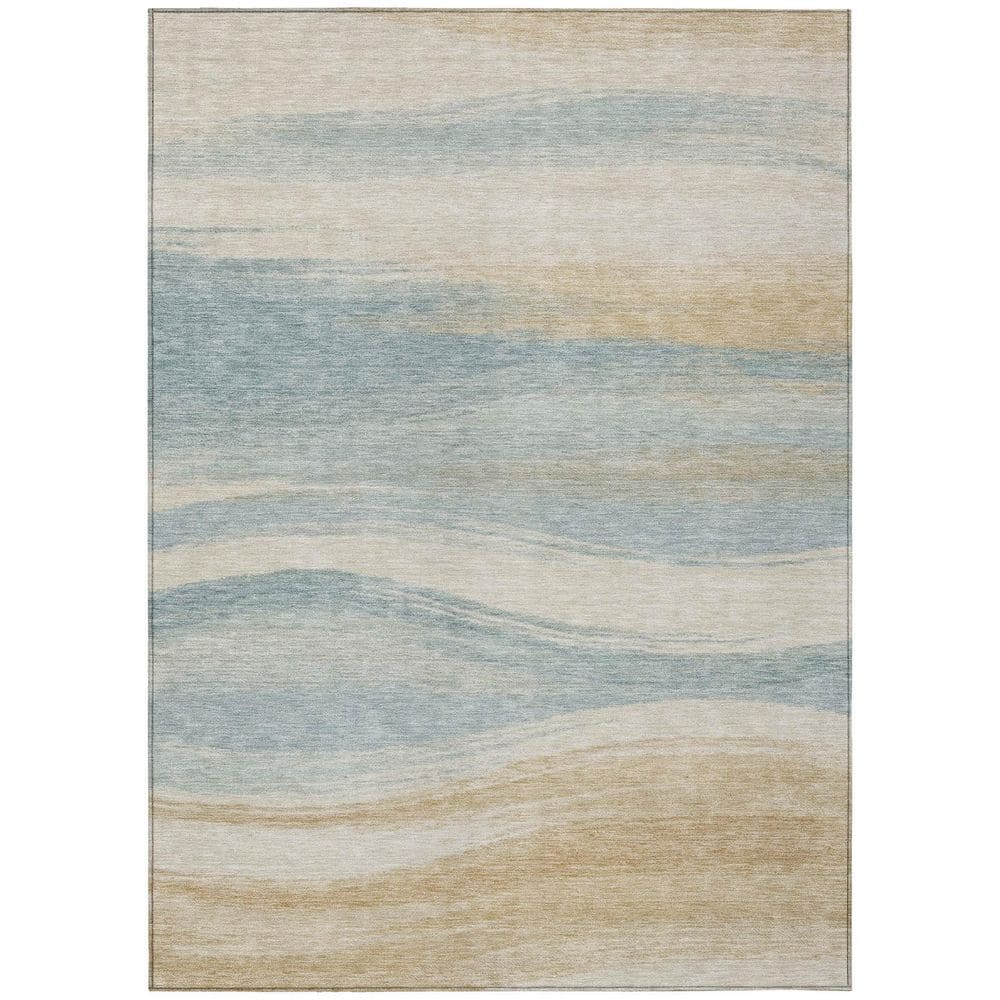 Chantille Machine Washable Indoor/Outdoor Abstract ACN2961 Spa 5 ft. x 7 ft. 6 in. Area Rug price history on PriceWatchPro