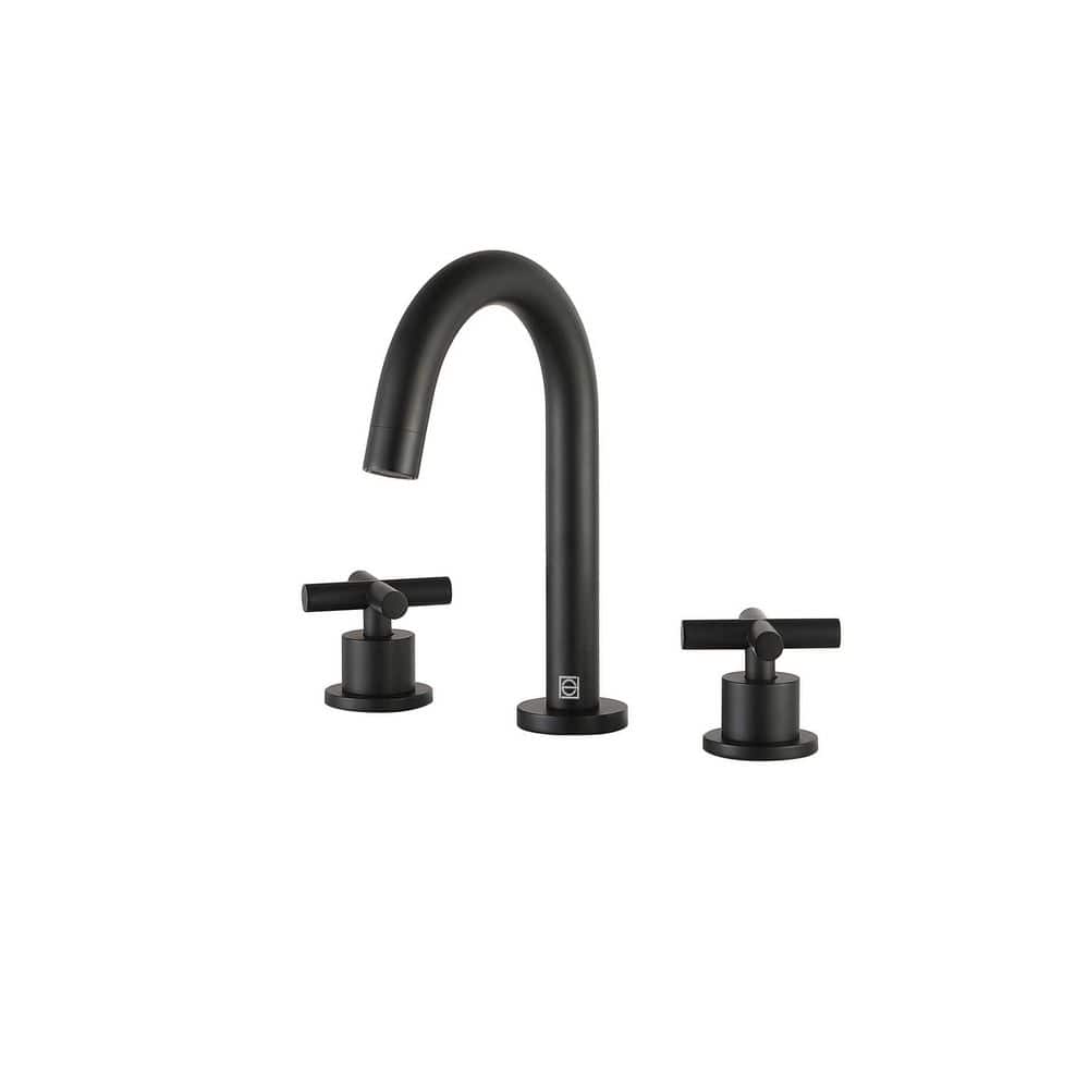 8 in. Widespread Double-Handle Bathroom Sink Faucet in Matte Black price history on PriceWatchPro