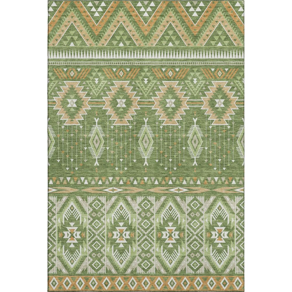 Mayfield Premium Machine Washable Abstract AMF1851 Green 9 ft. x 12 ft. Area Rug price history on PriceWatchPro