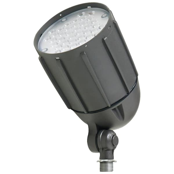 30W 3600-Lumen 120-277 Volt Bronze Non-Dimmable Integrated Outdoor LED Weatherproof Bullet Flood Light and Mount