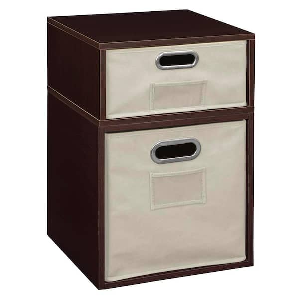 Regency 19.5 in. H x 13 in. W x 13 in. D Brown Wood 2-Cube Organizer