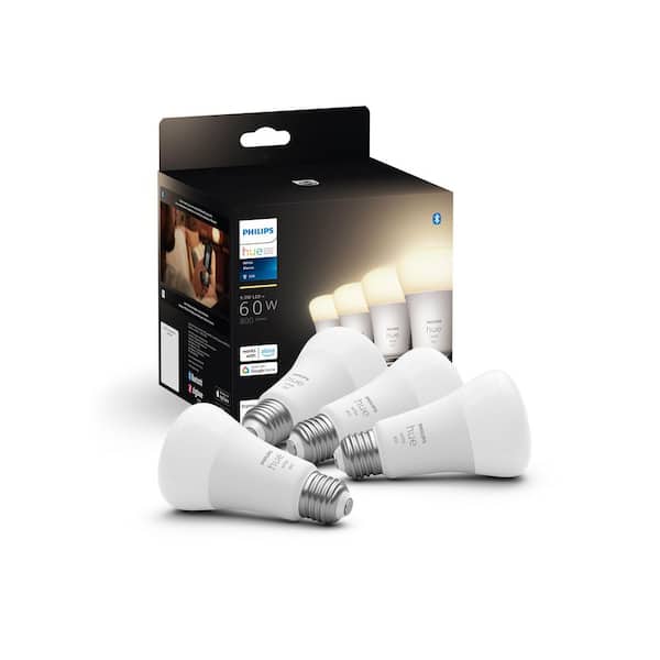 60-Watt Equivalent Soft White A19 Dimmable LED Smart Light Bulb 2700K (4-Pack)