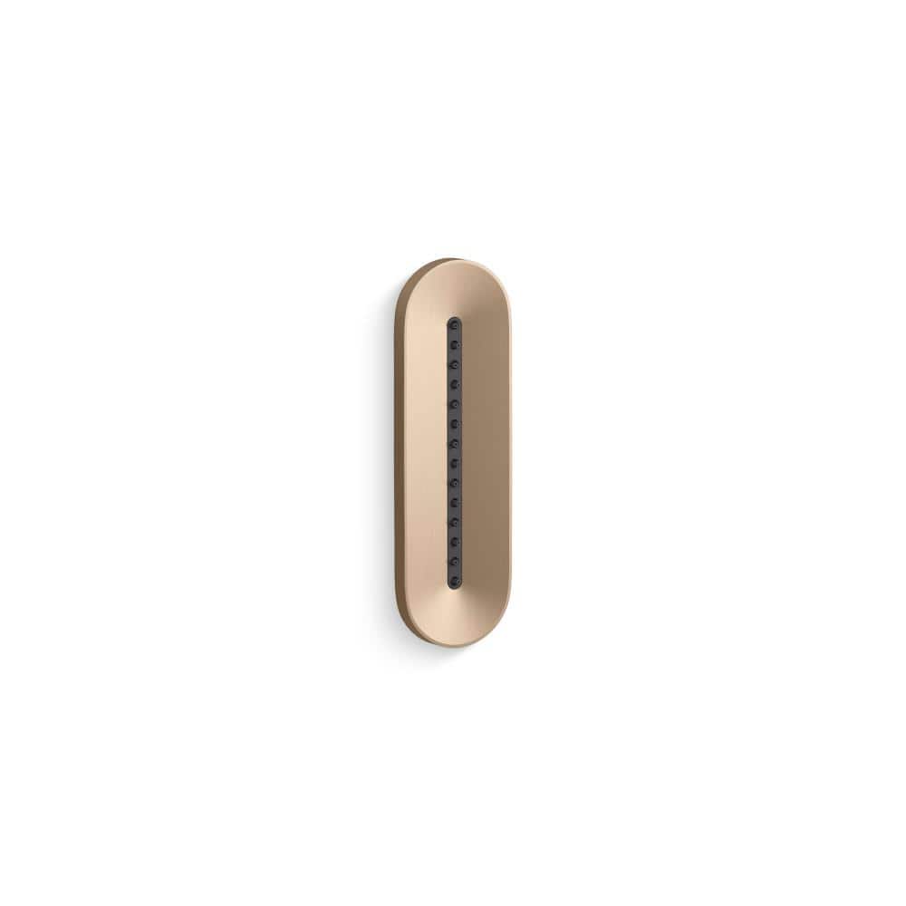 Vibrant Brushed Bronze Oval Single-Function Shower Body Spray