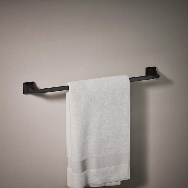 Kallan 24 in. Wall Mount Towel Bar in Matte Black