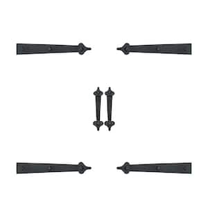 Ultra-Life Magnetic Decorative Carriage-Style Garage Door Accent Trim Hardware (4-Hinges, 2-Handles)