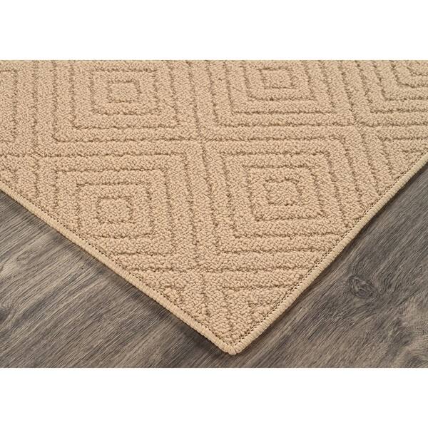Garland Rug Brentwood Jasmine 9 ft. x 12 ft. Tan Geometric Area