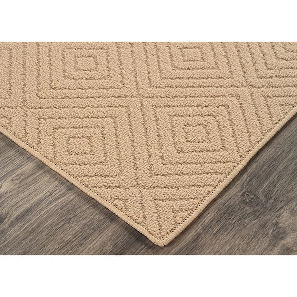 Brentwood Jasmine 9 ft. x 12 ft. Tan Geometric Area Rug