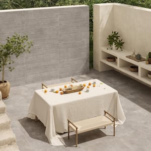 Provence Deco Gray 23.62 in. x 47.24 in. Limestone Look Semi-Polished Porcelain Floor and Wall Tile (15.38 sq. ft./Case)