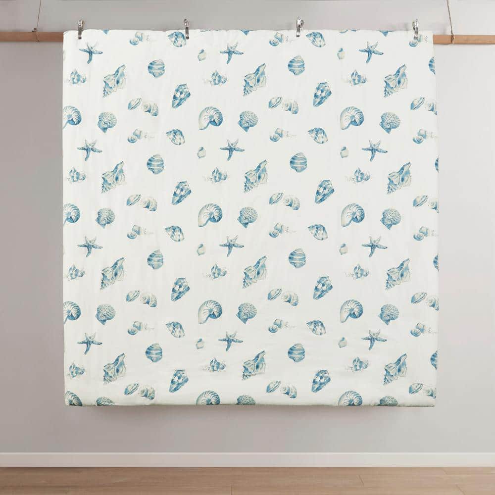 Twin Nautical Blue and White Cotton Sham Set