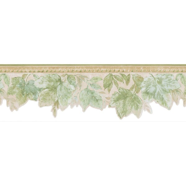 Brewster Acanthus Green Leaves Green Wallpaper Border